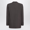 GUCCI Brown double-breasted jacket in technical panama fabric