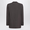 GUCCI Brown double-breasted jacket in technical panama fabric