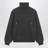 Balenciaga Grey turtleneck sweater with side zips