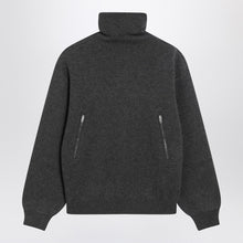  Balenciaga Grey turtleneck sweater with side zips