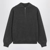 Balenciaga Grey turtleneck sweater with side zips