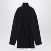 Balenciaga Pinched navy mini dress in wool and cotton