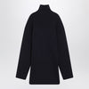 Balenciaga Pinched navy mini dress in wool and cotton