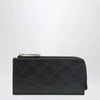GUCCI Black GG Emblem zip card holder