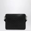 GUCCI Medium black GG Emblem shoulder bag