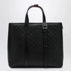 GUCCI Large black GG Emblem shopping bag