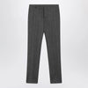 GUCCI White/black mouliné fabric trousers