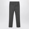 GUCCI White/black mouliné fabric trousers