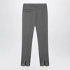 GUCCI Grey wool satin trousers