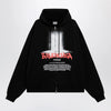 Balenciaga Oversized zip hoodie in black cotton