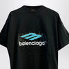 Balenciaga Oversized washed black 3B T-shirt