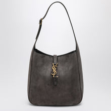  Saint Laurent Small Le 5 À 7 grey suede bag