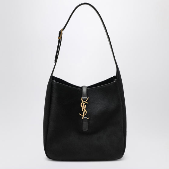 Saint Laurent Black Le 5 À 7 shoulder bag in pony-effect leather