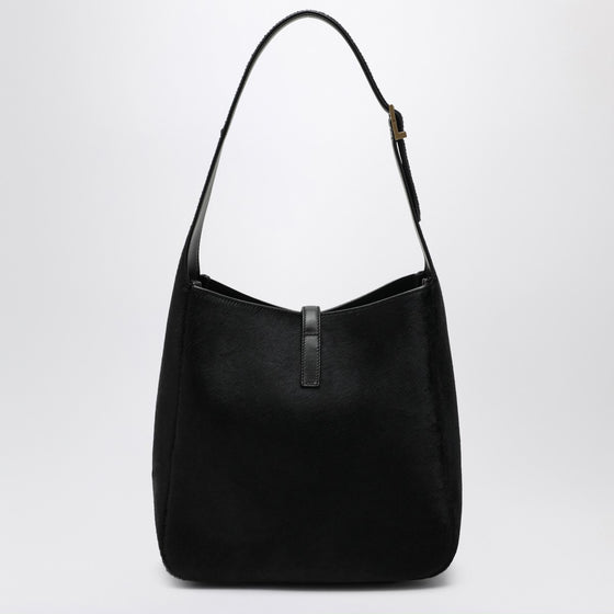 Saint Laurent Black Le 5 À 7 shoulder bag in pony-effect leather