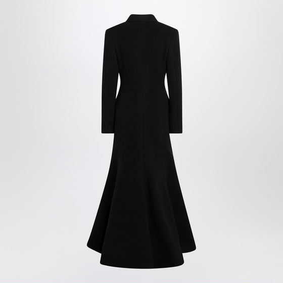 Balenciaga Long black wool-blend coat