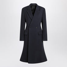  Balenciaga Navy blue Midi Godet wool coat