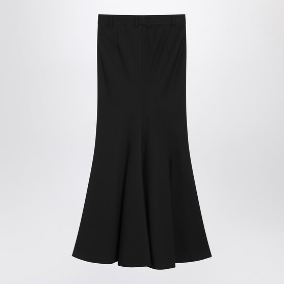Balenciaga Black long wool skirt