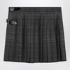 Balenciaga Grey shadow-effect tartan mini skirt