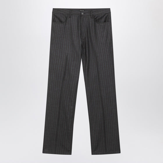 Balenciaga Grey pinstripe wool pants