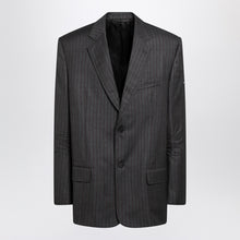 Balenciaga Grey pinstripe wool single-breasted jacket
