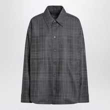  Balenciaga Grey wool tartan shirt jacket