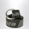 Balenciaga Khaki green D-Ring belt with Loop Sports icon motif