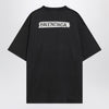 Balenciaga Black washed Masking Tape T-shirt with medium fit
