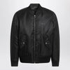 GUCCI Reversible bomber jacket in black/white mouliné fabric