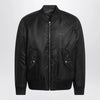 GUCCI Reversible bomber jacket in black/white mouliné fabric
