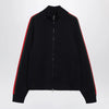 GUCCI Dark blue wool zip-up cardigan