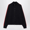 GUCCI Dark blue wool zip-up cardigan