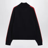 GUCCI Dark blue wool zip-up cardigan