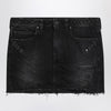Balenciaga Washed black City mini denim skirt