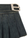 Balenciaga Buckle Pleated Skirt