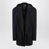 Balenciaga Navy blue coat with hood