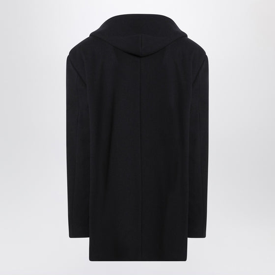 Balenciaga Navy blue coat with hood