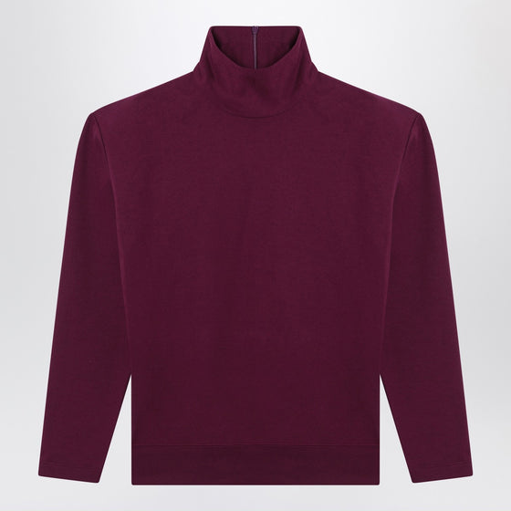 Saint Laurent Boxy purple cotton sweater