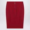 Saint Laurent Red satin pencil skirt