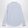 GUCCI Light blue striped shirt with Web detail