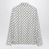 GUCCI White printed silk twill shirt