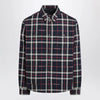 GUCCI Blue cotton jacquard tartan shirt