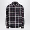 GUCCI Blue cotton jacquard tartan shirt
