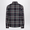 GUCCI Blue cotton jacquard tartan shirt