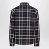 GUCCI Blue cotton jacquard tartan shirt