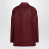GUCCI Rosso Ancora GG-fabric jacket with crystals