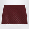 GUCCI Rosso Ancora GG-fabric mini skirt with crystals
