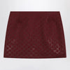 GUCCI Rosso Ancora GG-fabric mini skirt with crystals