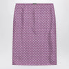 GUCCI Pink pencil skirt with horsebit print