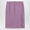GUCCI Pink pencil skirt with horsebit print