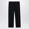 GUCCI Blue cotton trousers with logo print